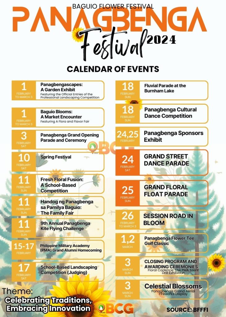 Panagbenga Festival 2024 Schedule